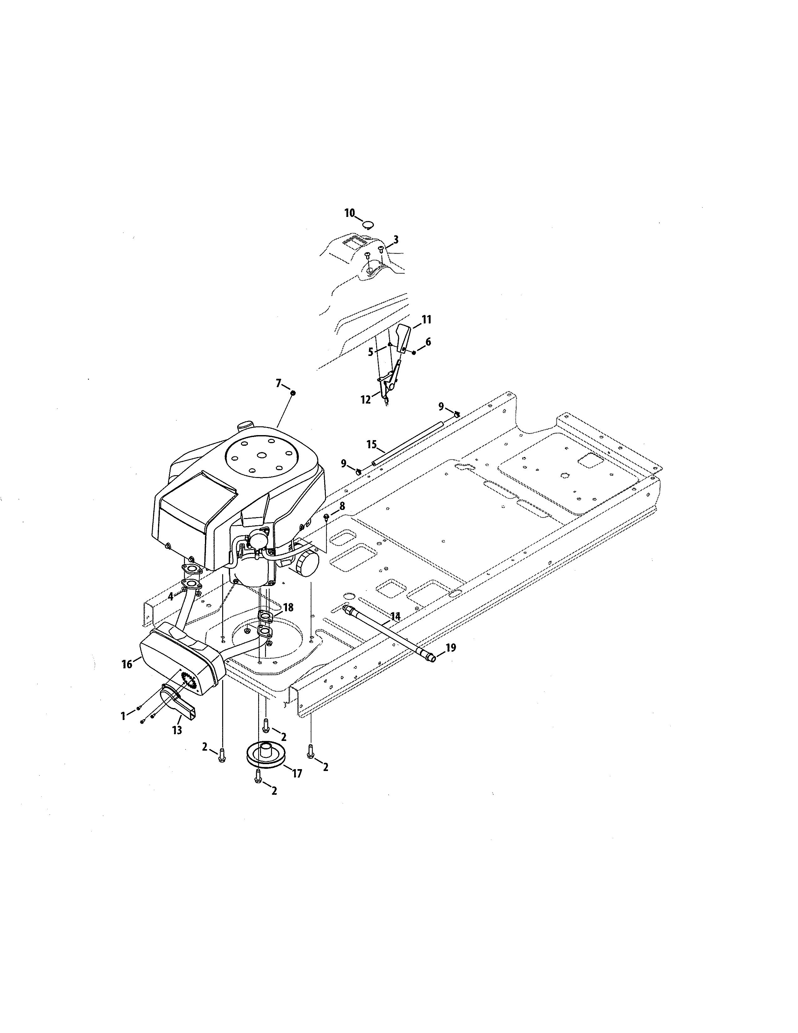 Muffler/throttle cable