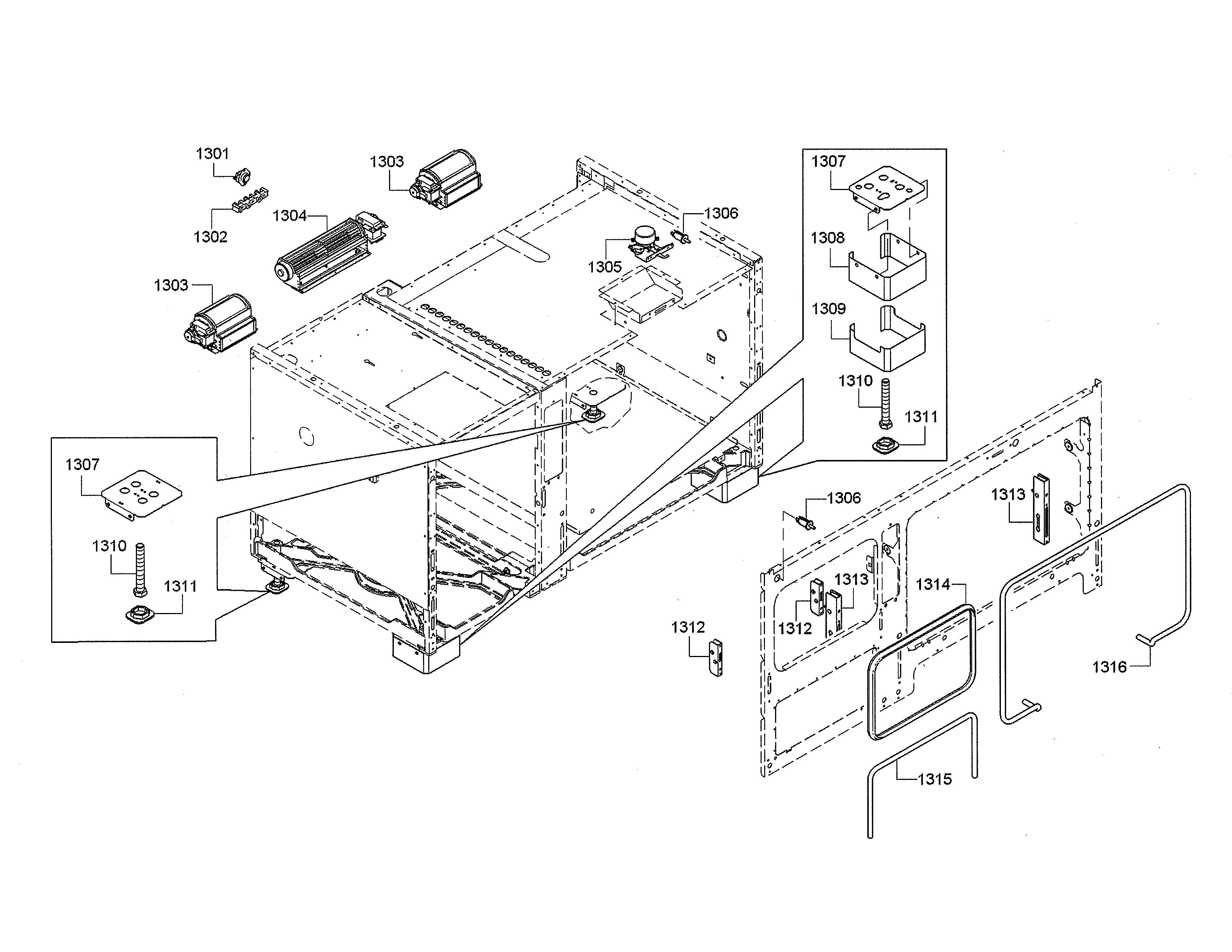 Blower/fan/terminal block