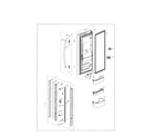Samsung RF18HFENBSR/AA-00 fridge door left diagram