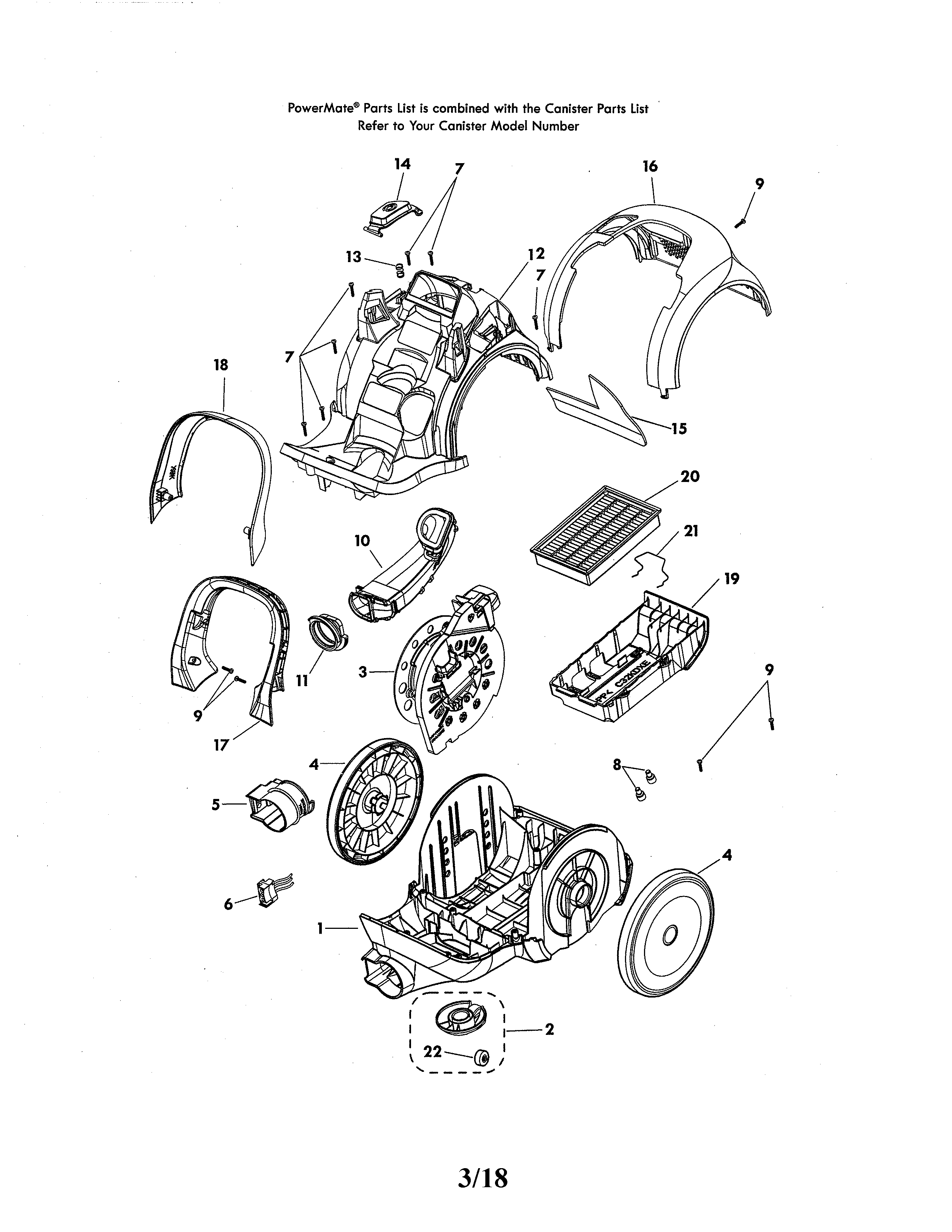 Vacuum cleaner body