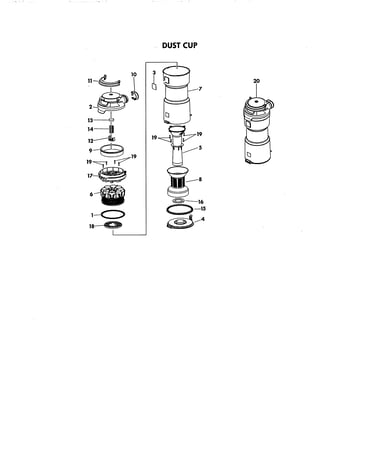 Dust cup