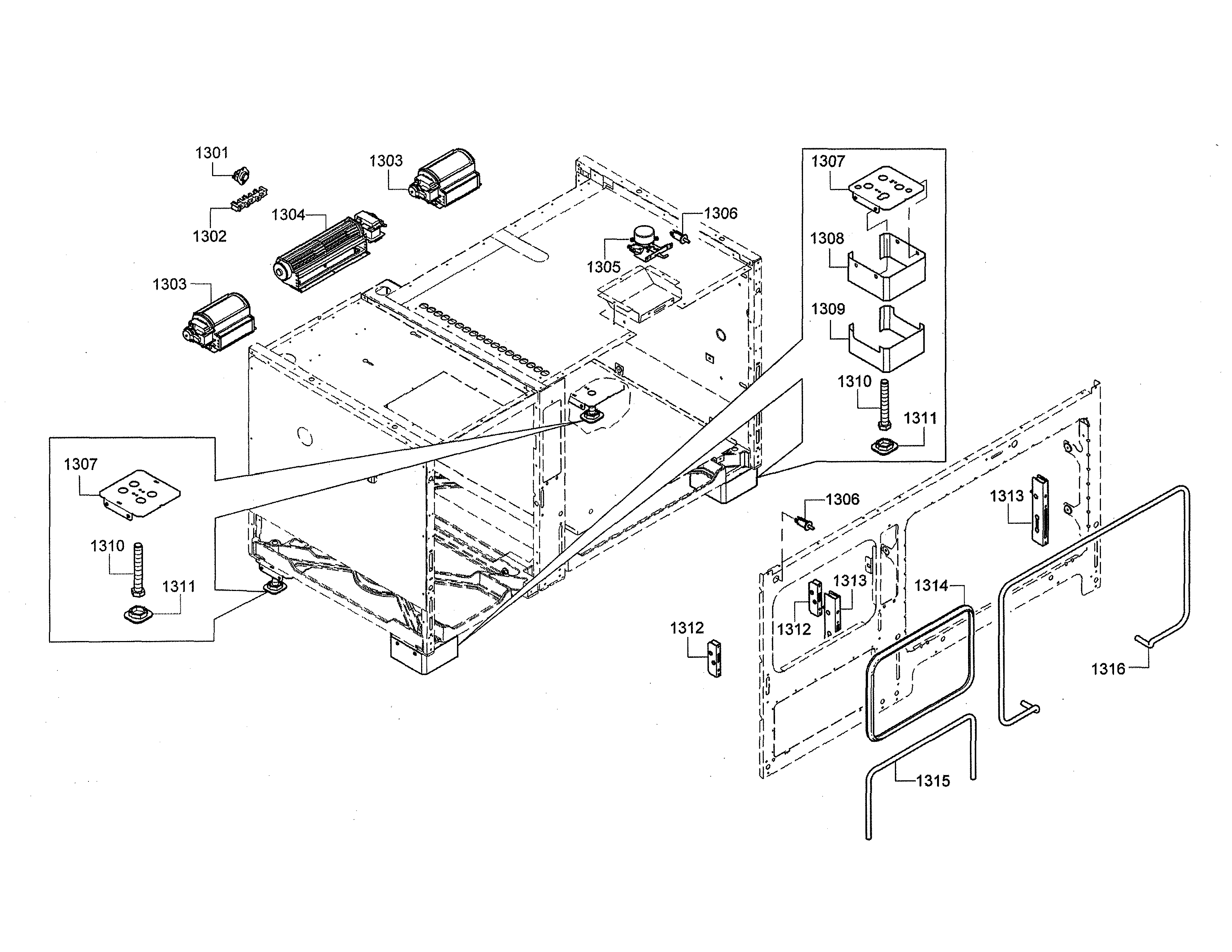 Blower fan/door latch