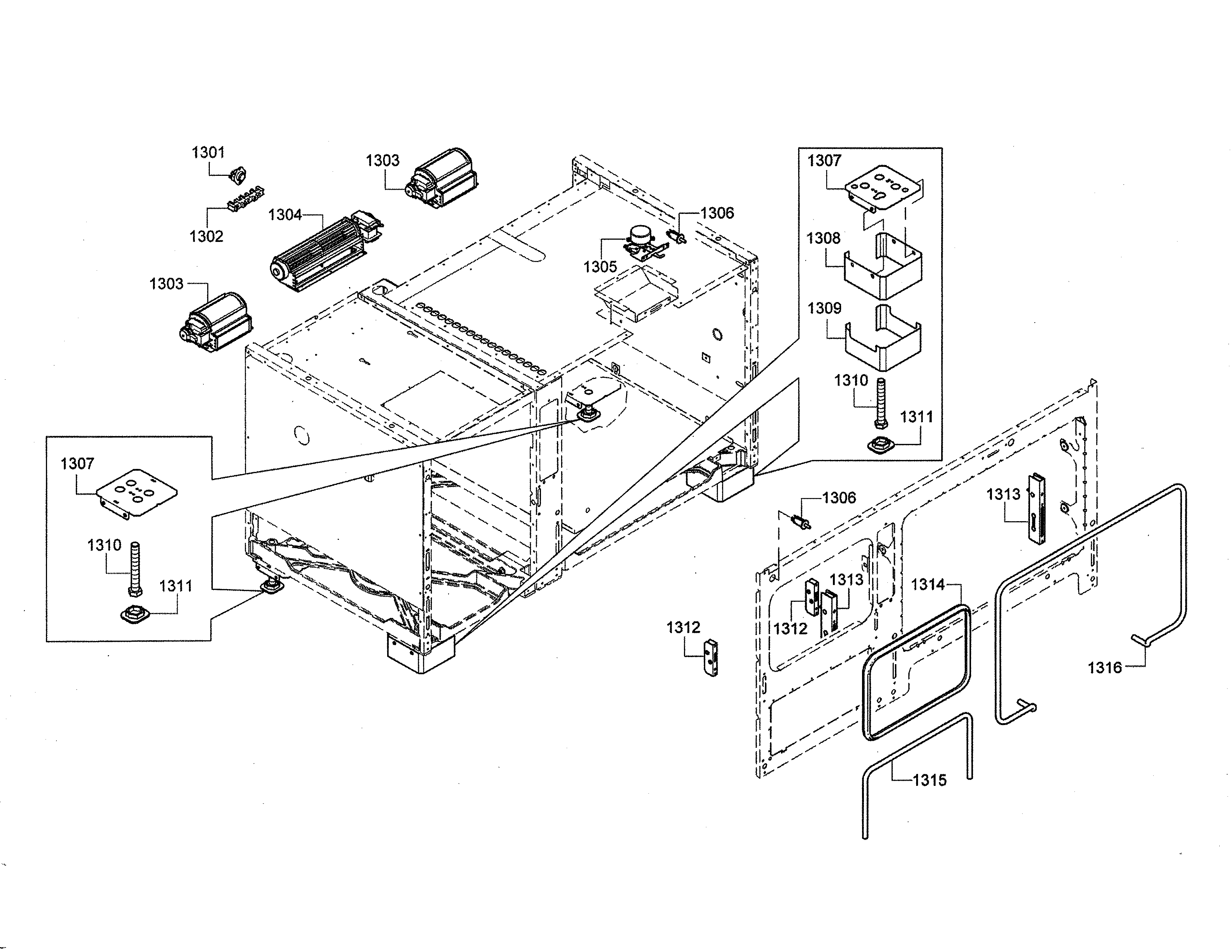 Blower/fan/door latch