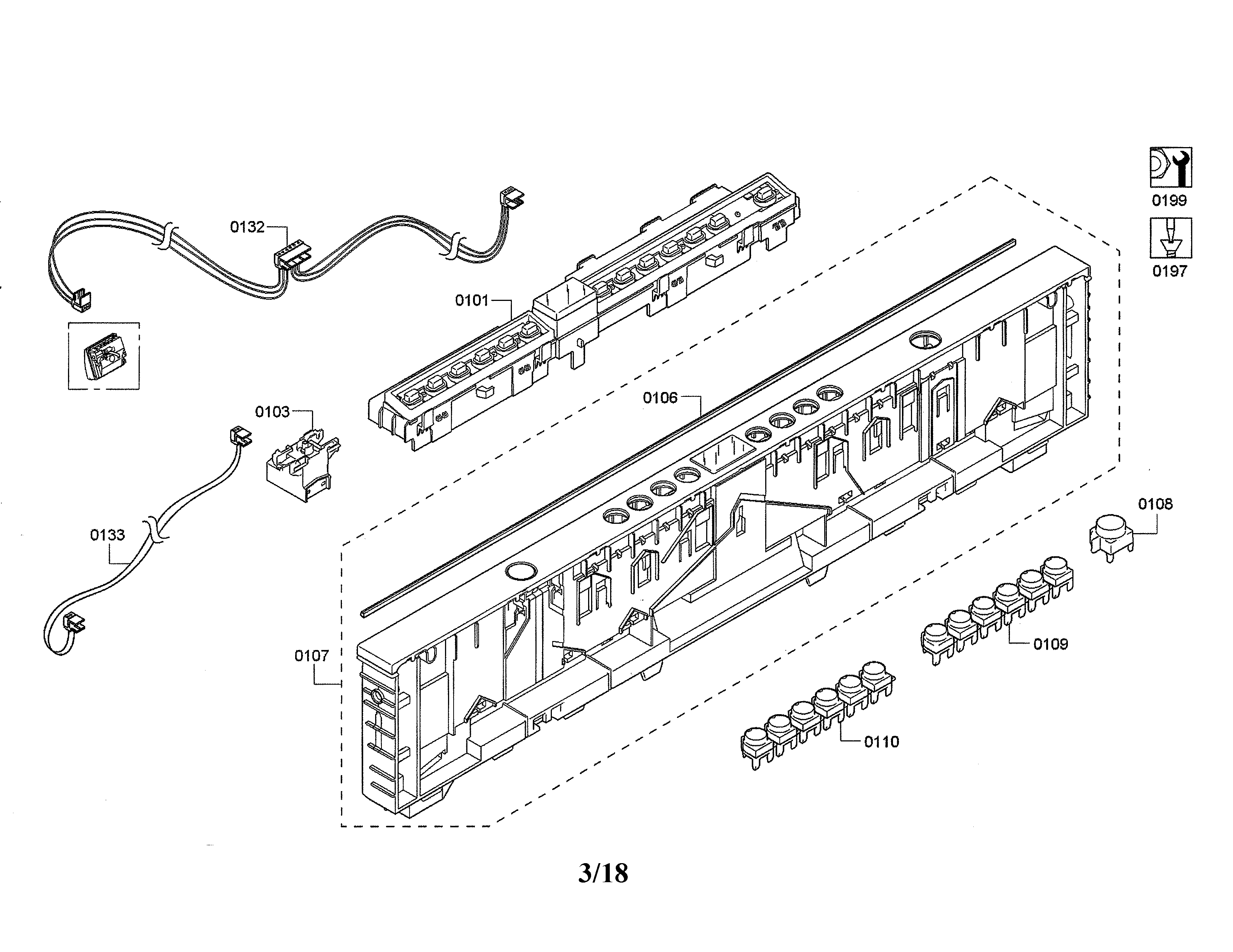 Facia panel/main switch