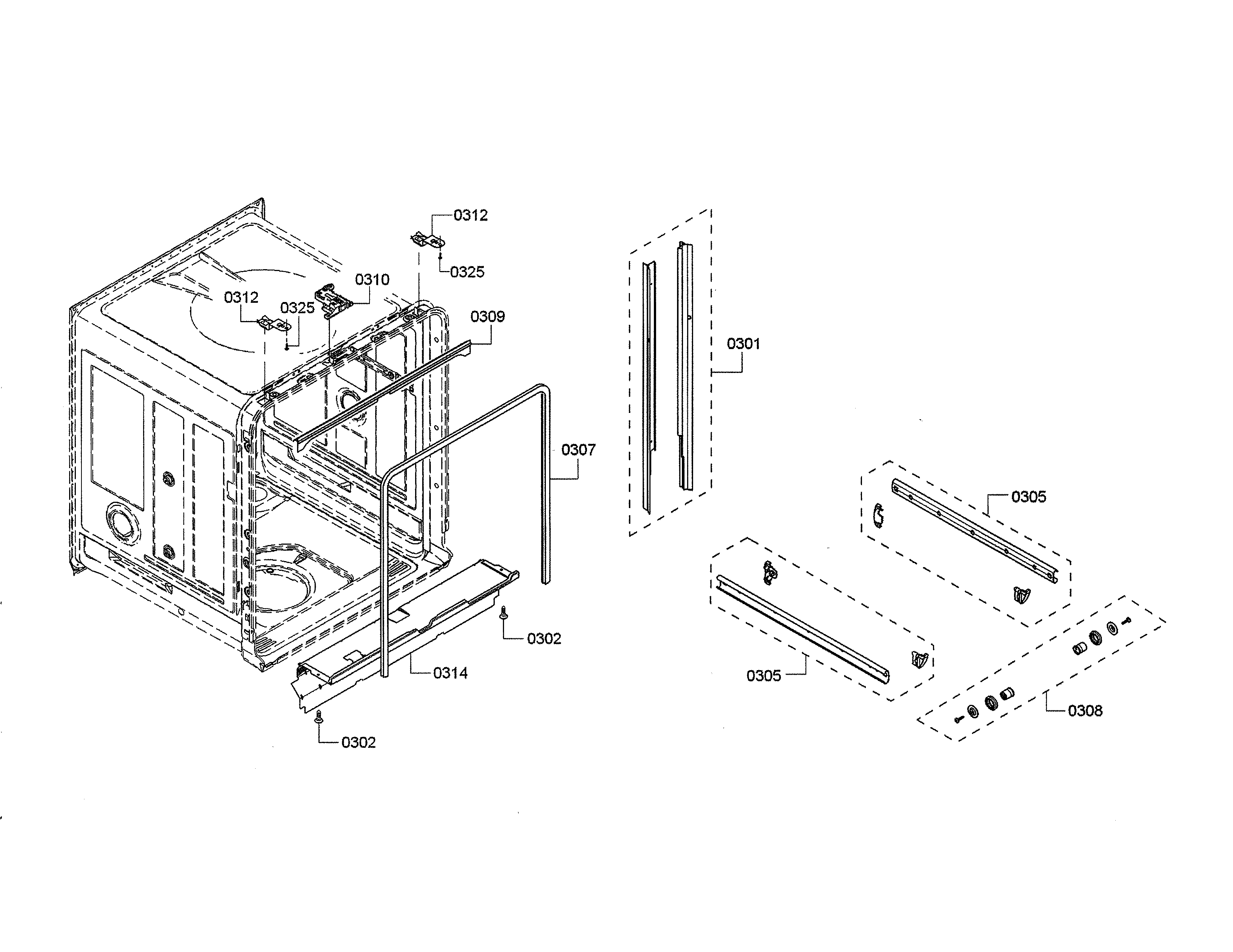 Rail/oven latch