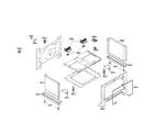 Thermador PDR364GDZS/01 side panels/front frame/cooling fan diagram