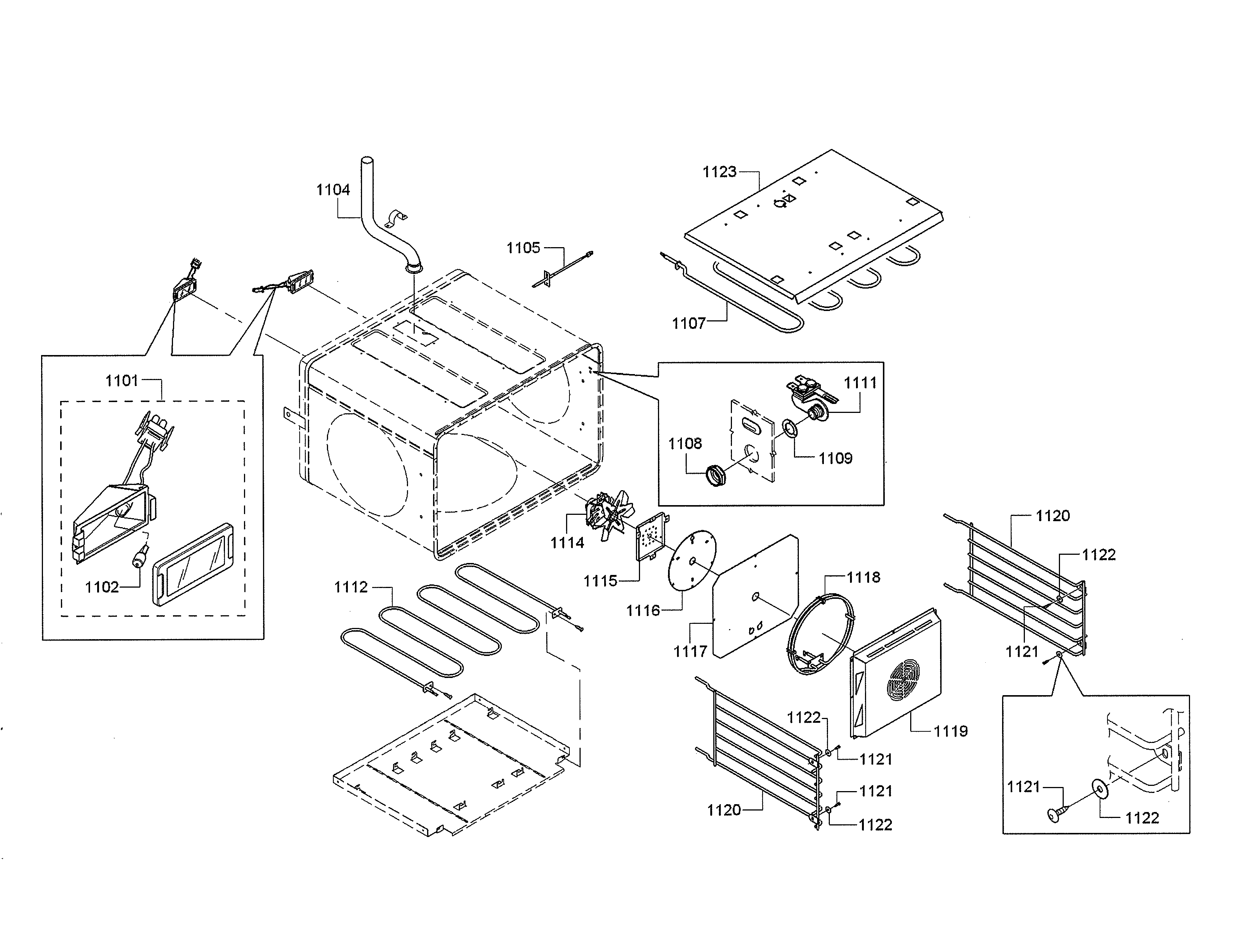 Bake element/motor