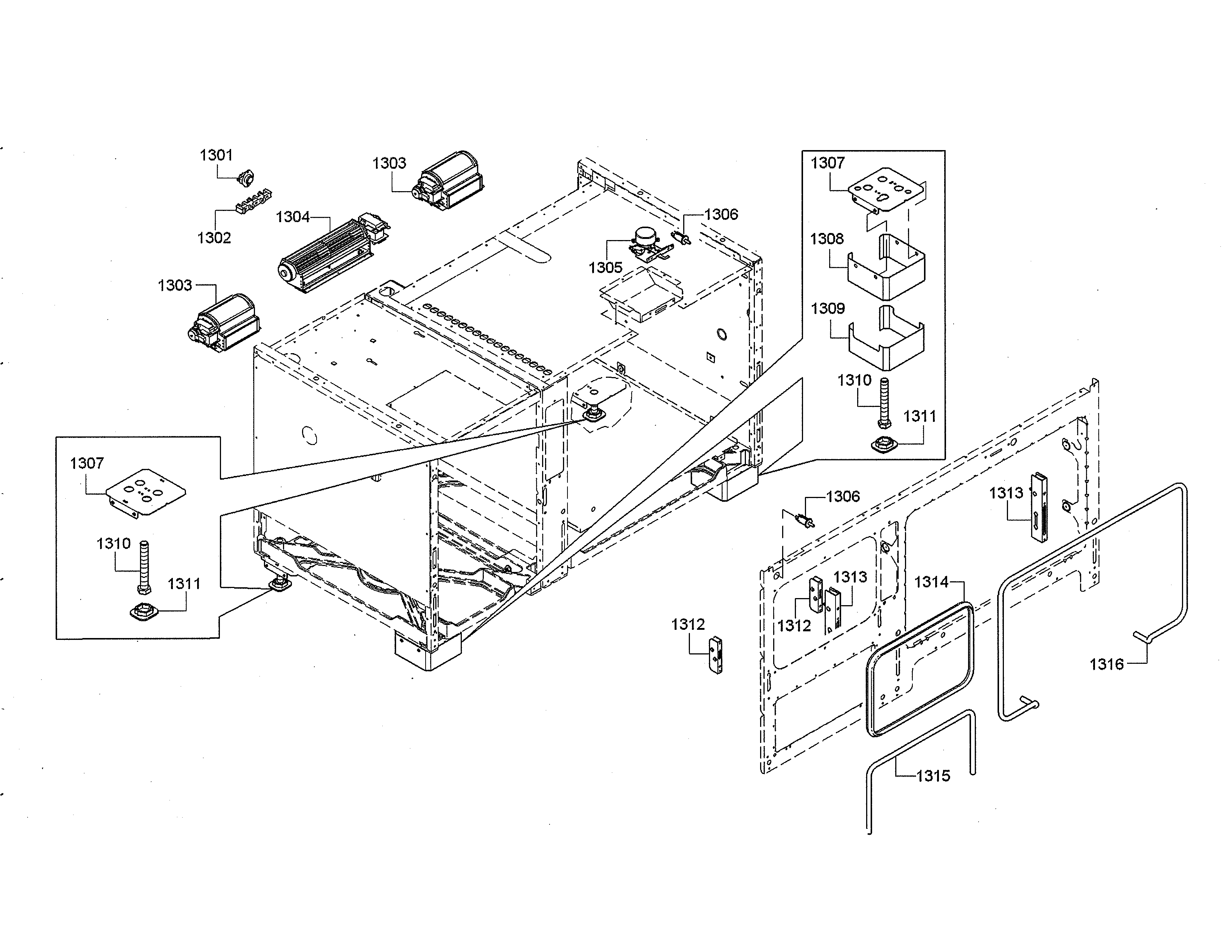 Blower fan/door latch