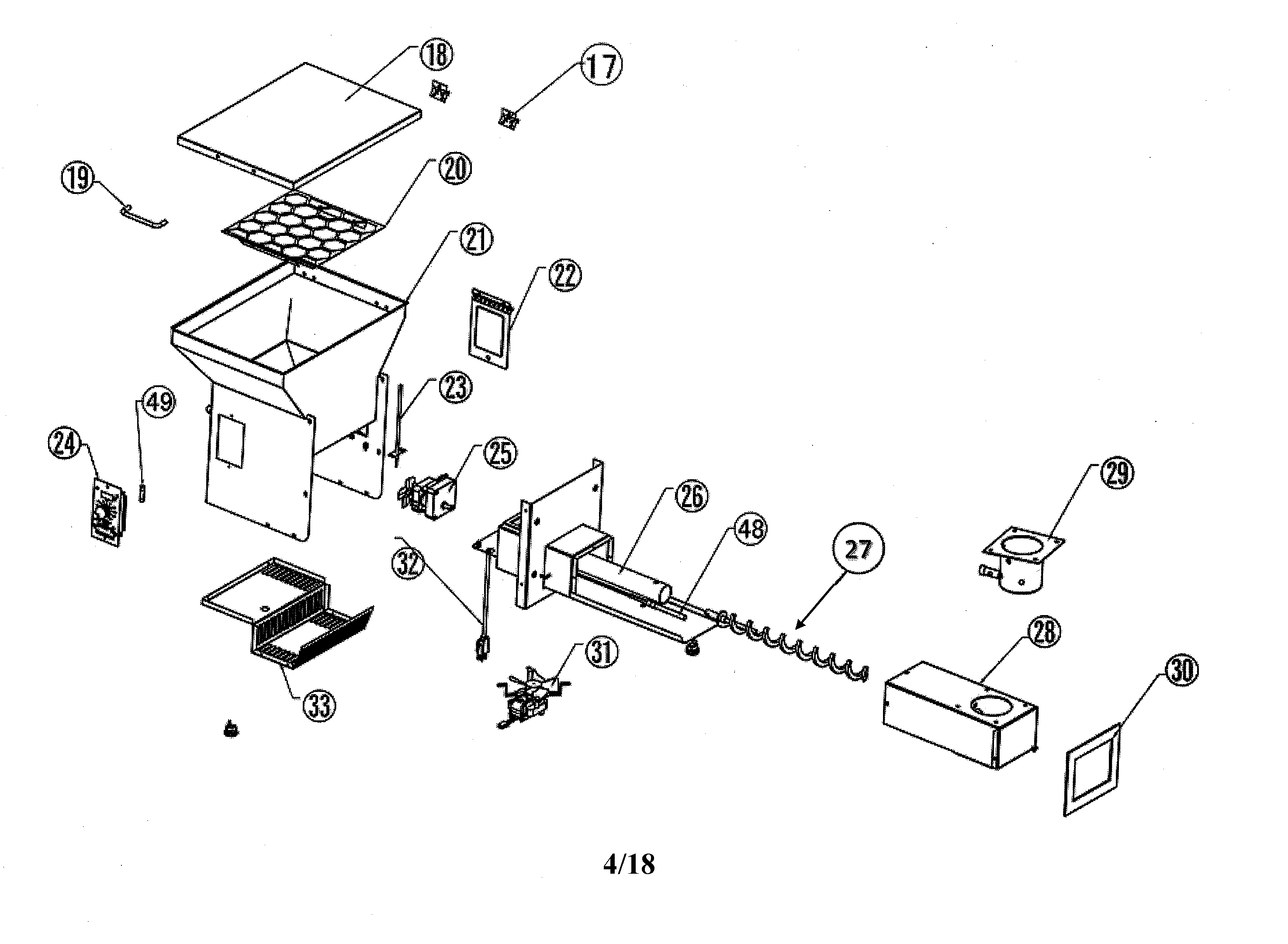 Hooper/burner assembly