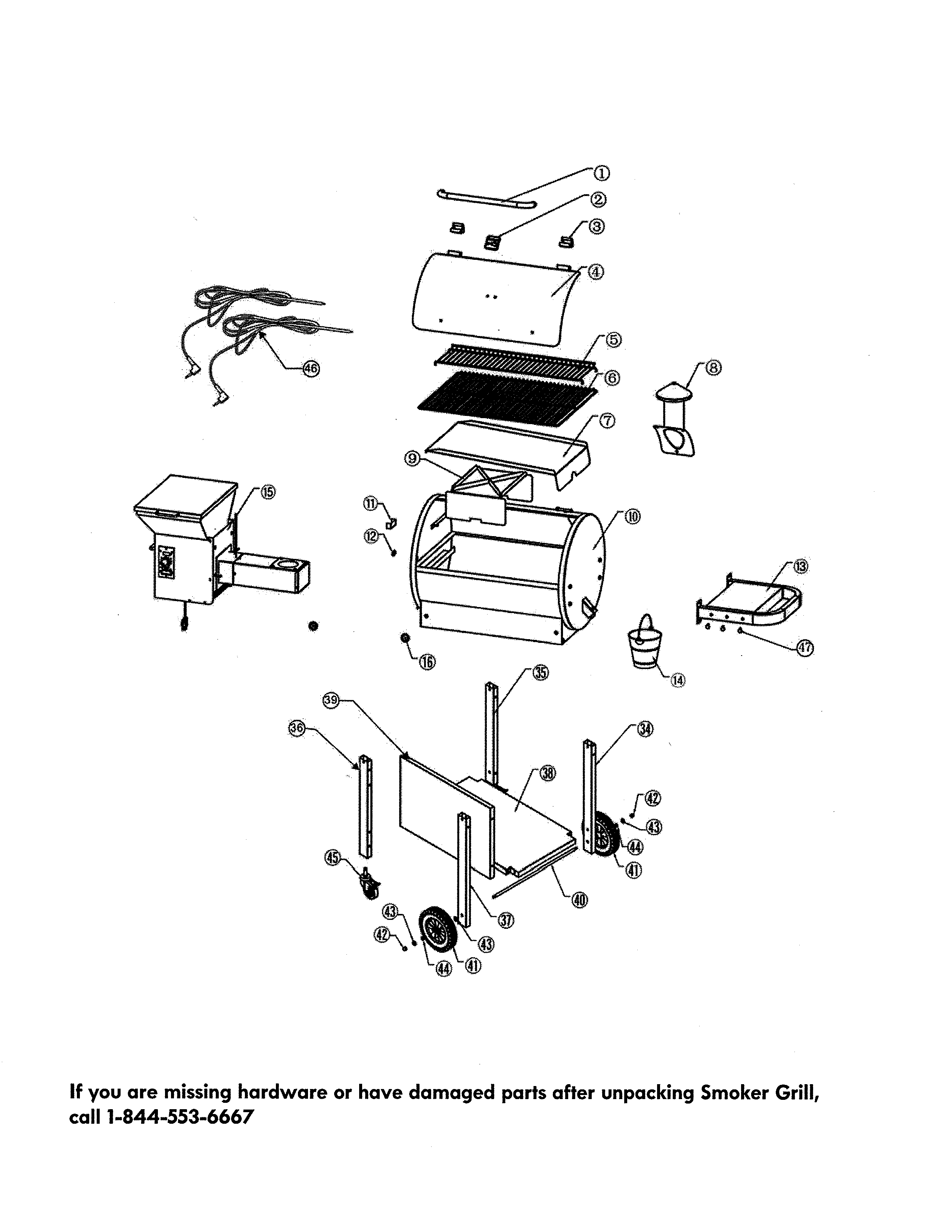 Wood pellet smoker grill