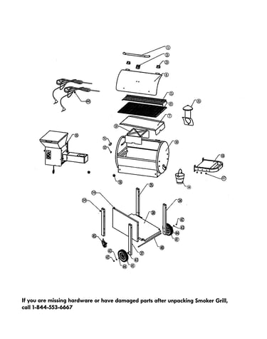 Wood pellet smoker grill