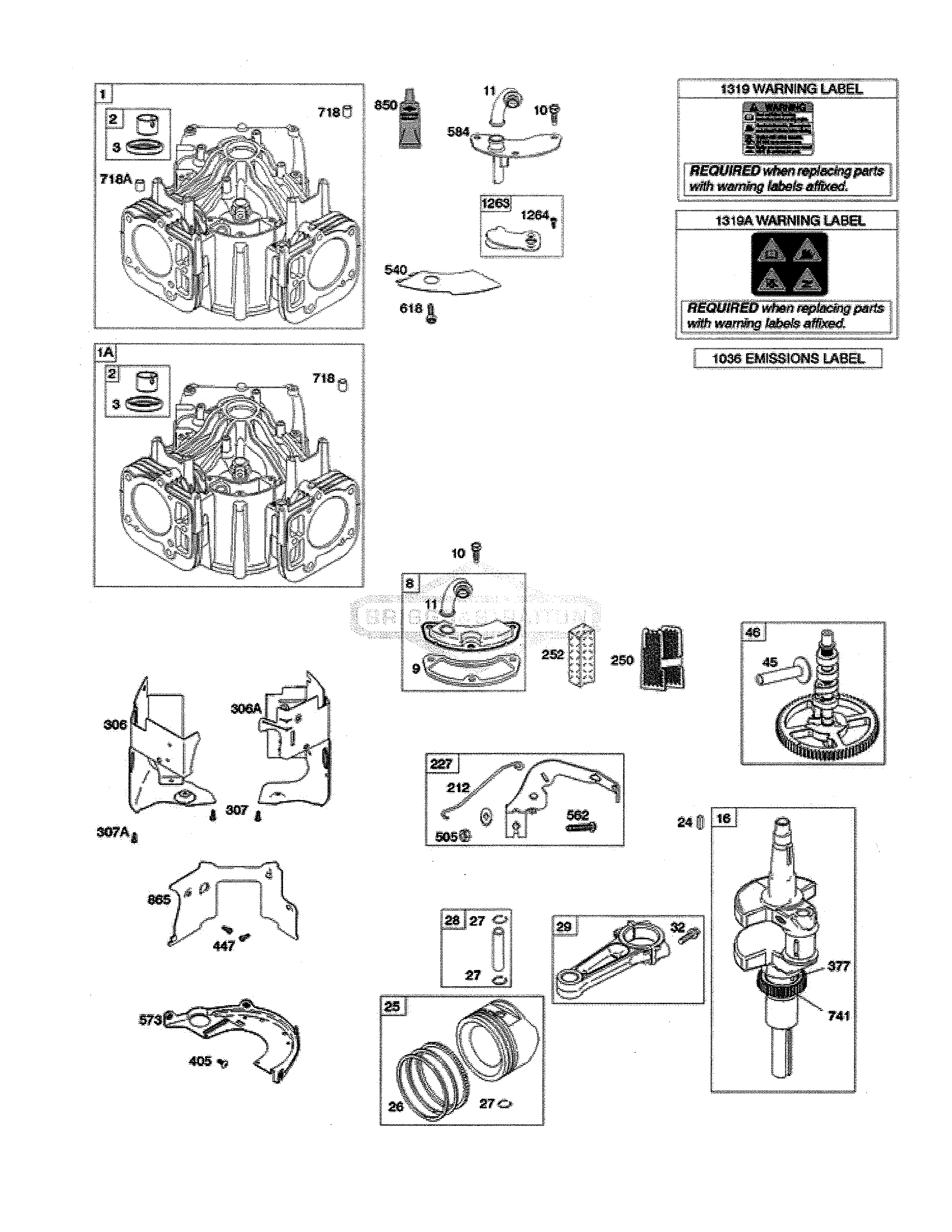 Cylinder/crankshaft/camshaft