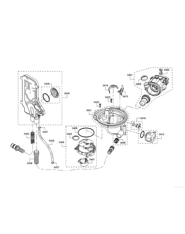 Heat pump/drain pump/water inlet