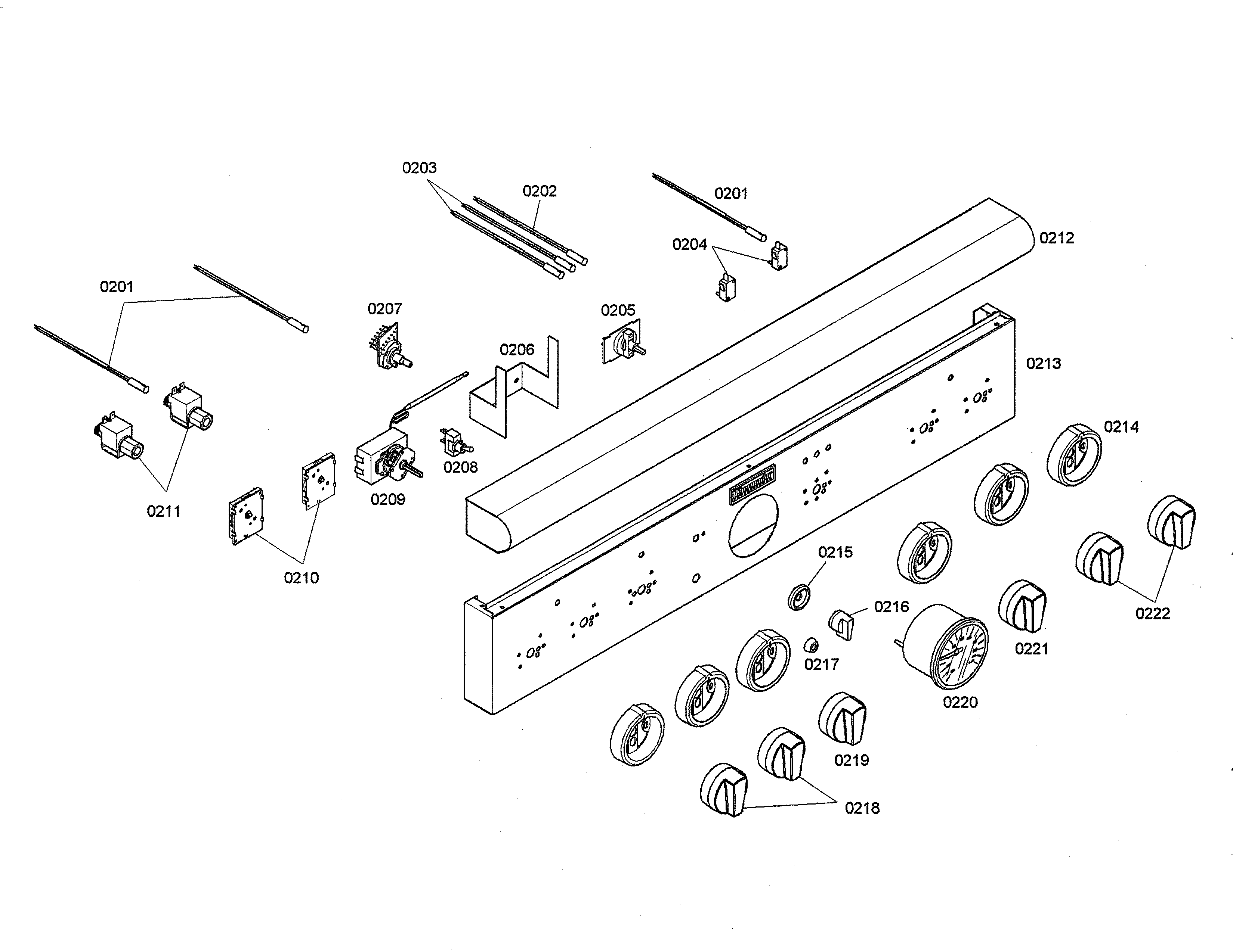 Facia panel/knobs