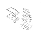 Thermador PDR364GDZS/02 griddle plate/heat shield box diagram