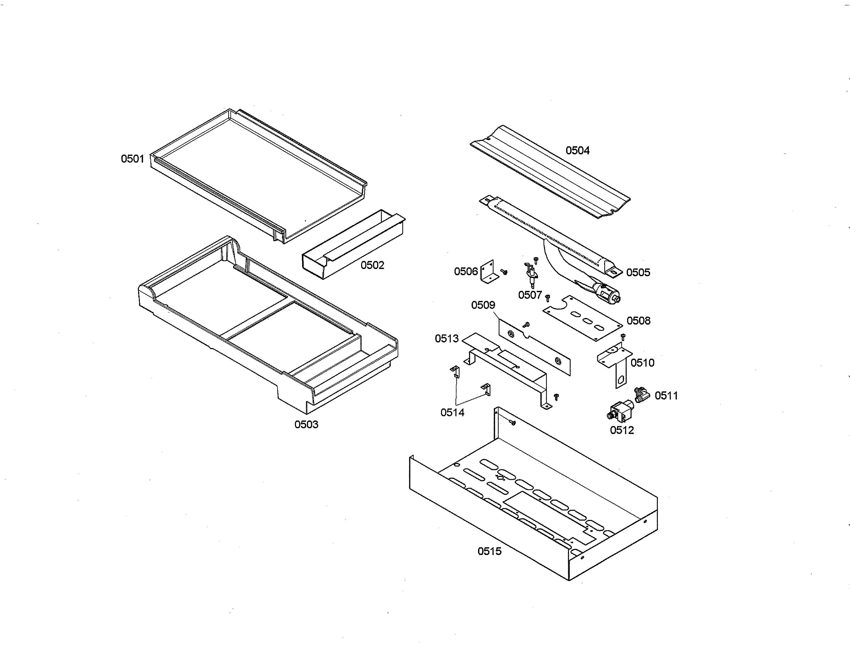 Griddle plate/heat shield box