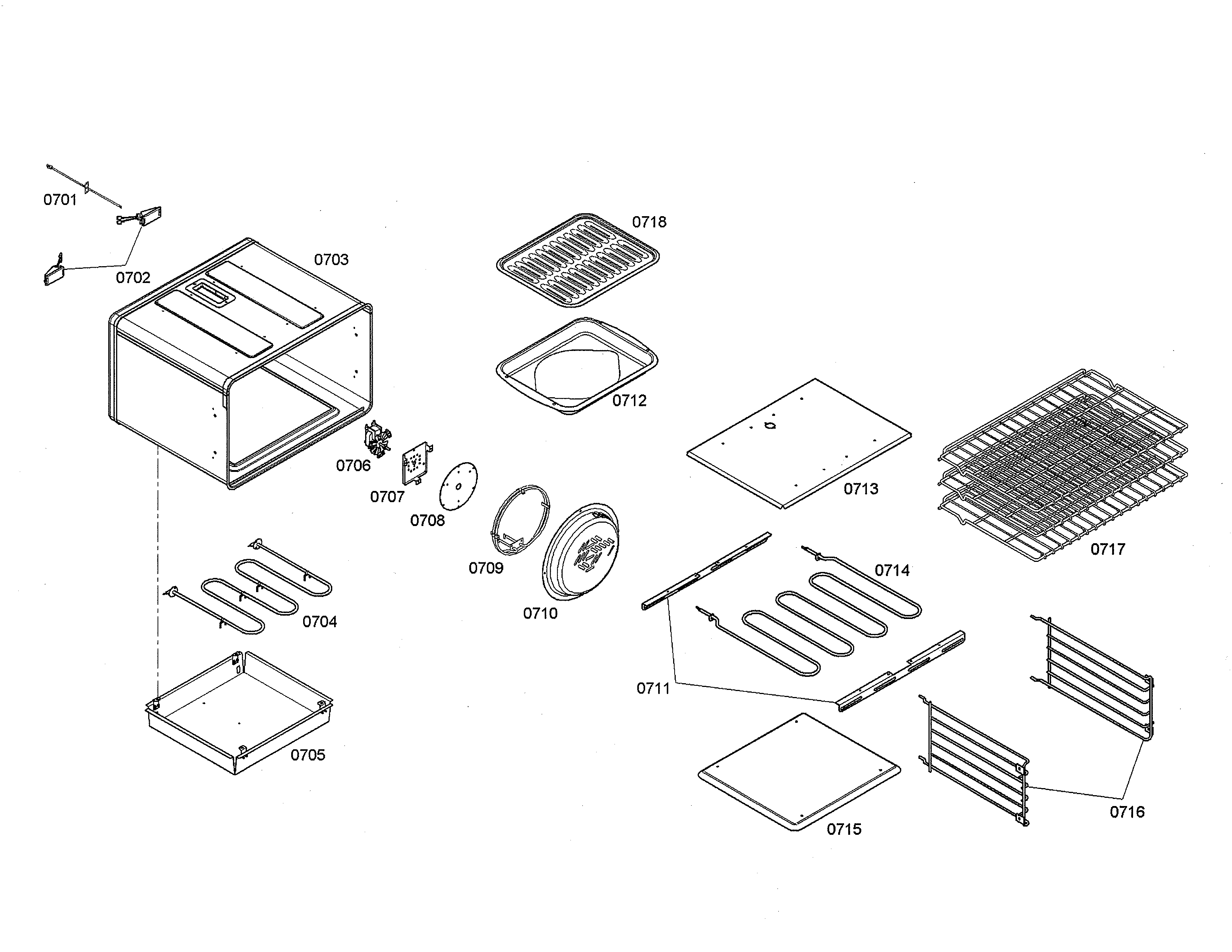 Broil element/rack