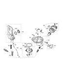 Water inlet/sump/heat pump