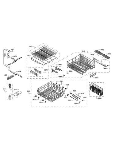 Racks/spray arm