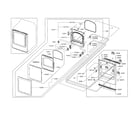 Samsung DV45H7000GP/A3-00 front frame/door diagram