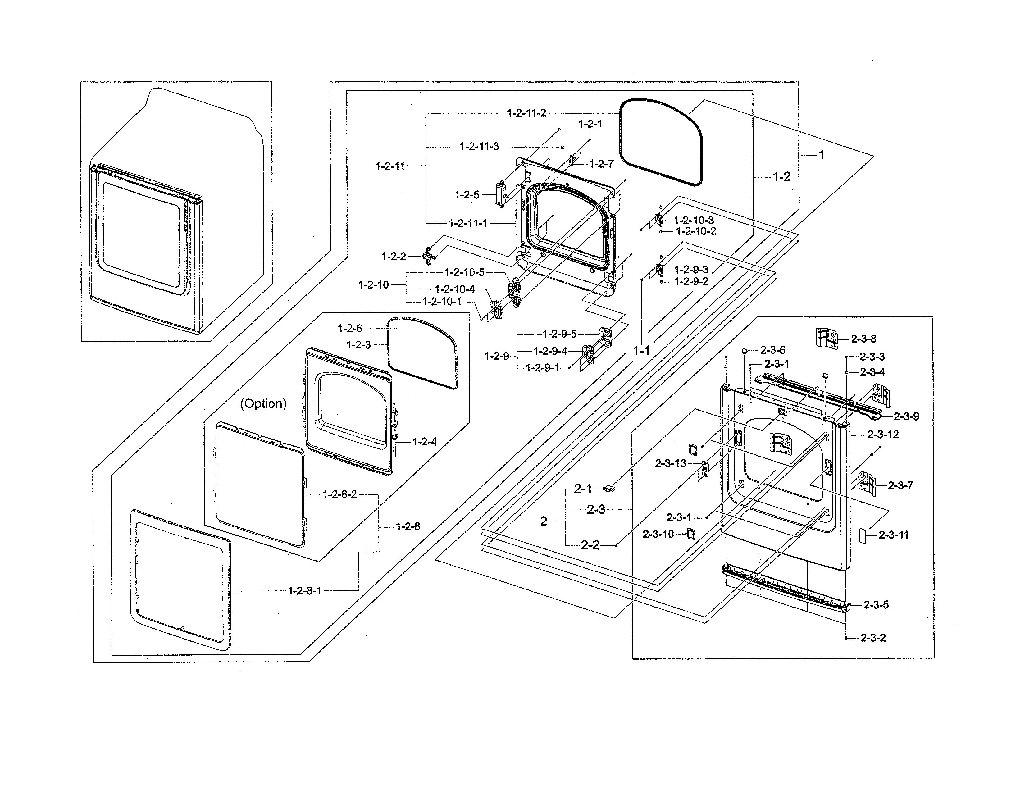 Front frame/door