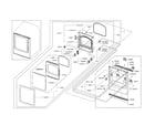 Samsung DV45H7000GP/A3-01 front frame/door diagram