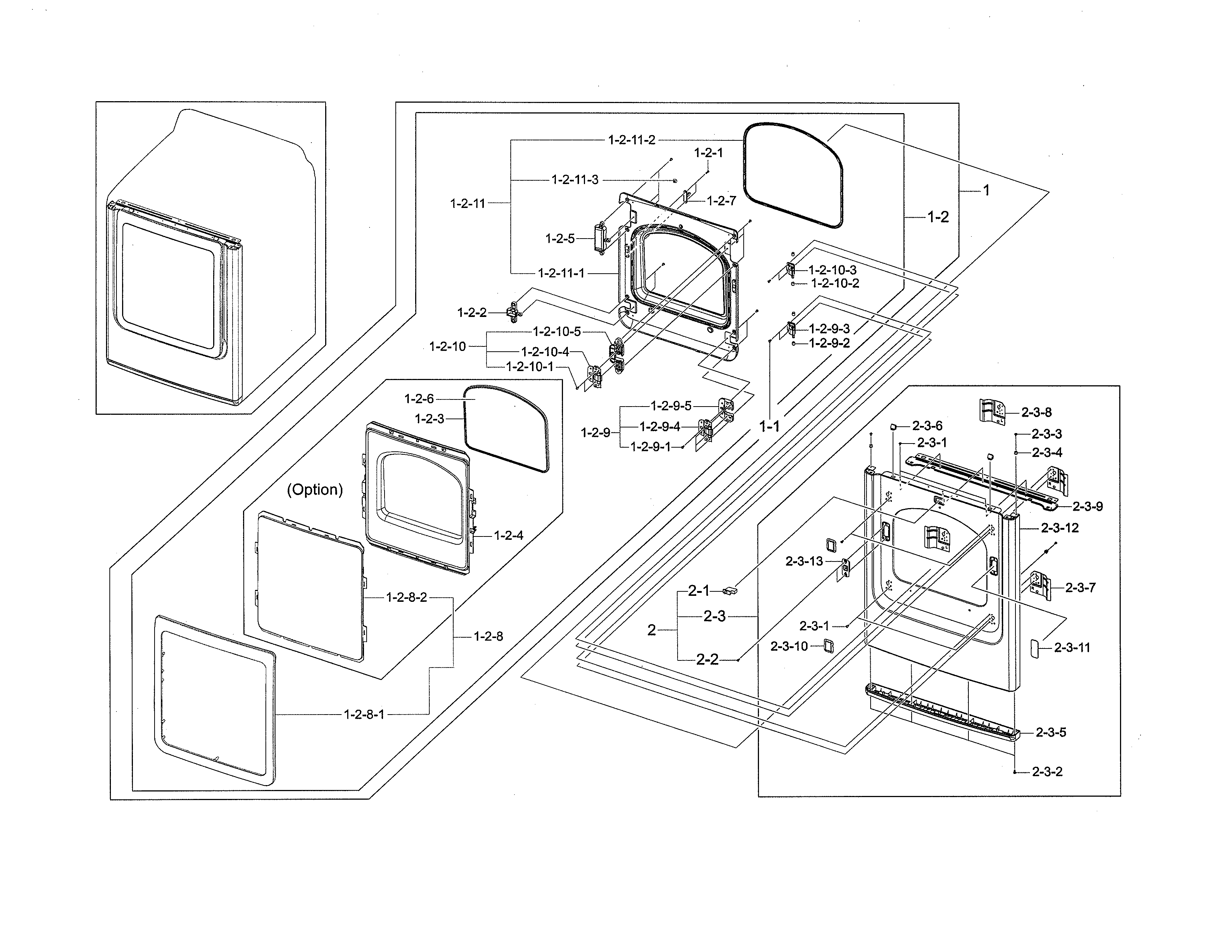 Front frame/door