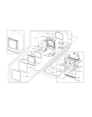 Front frame/door