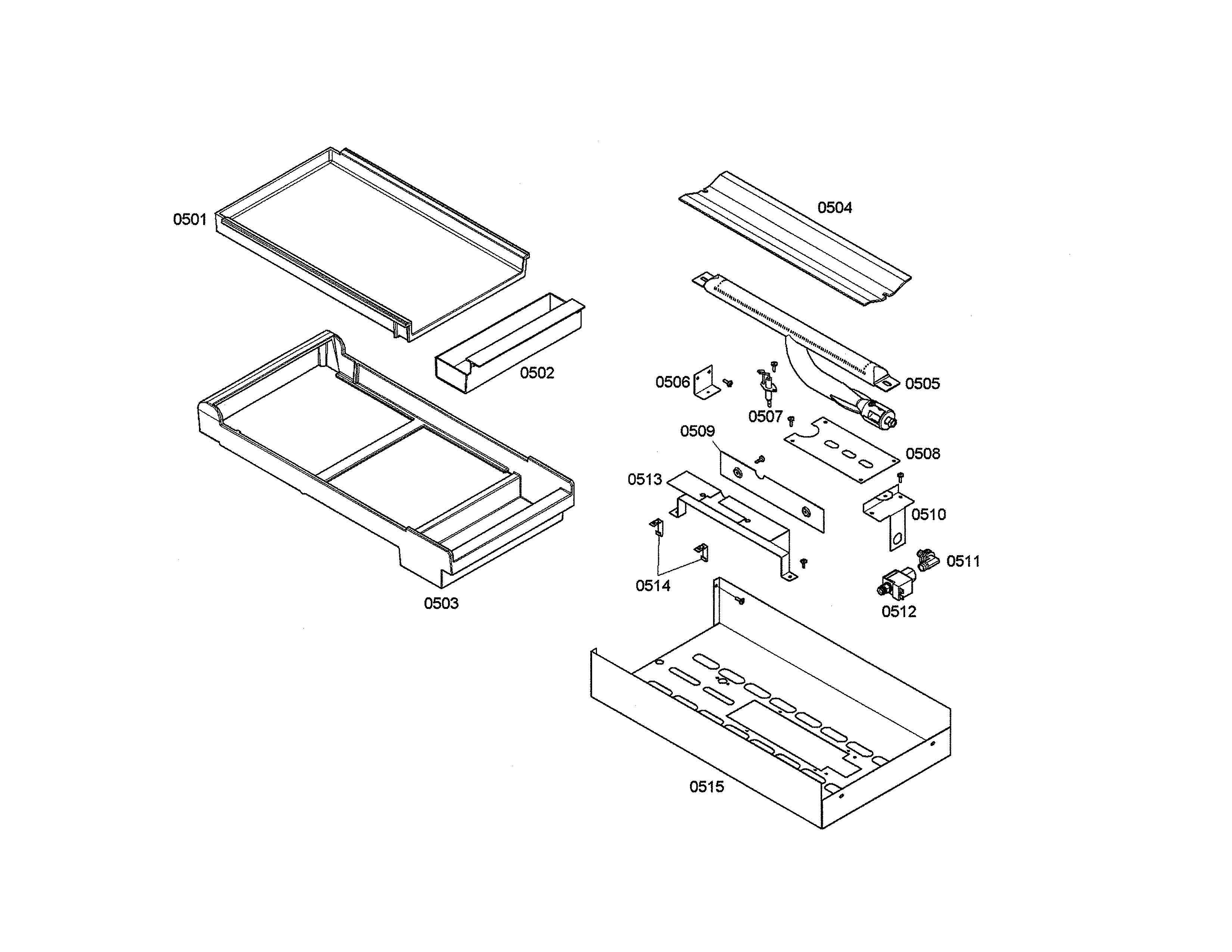 GRIDDLE PLATE & FRAME/BURNER