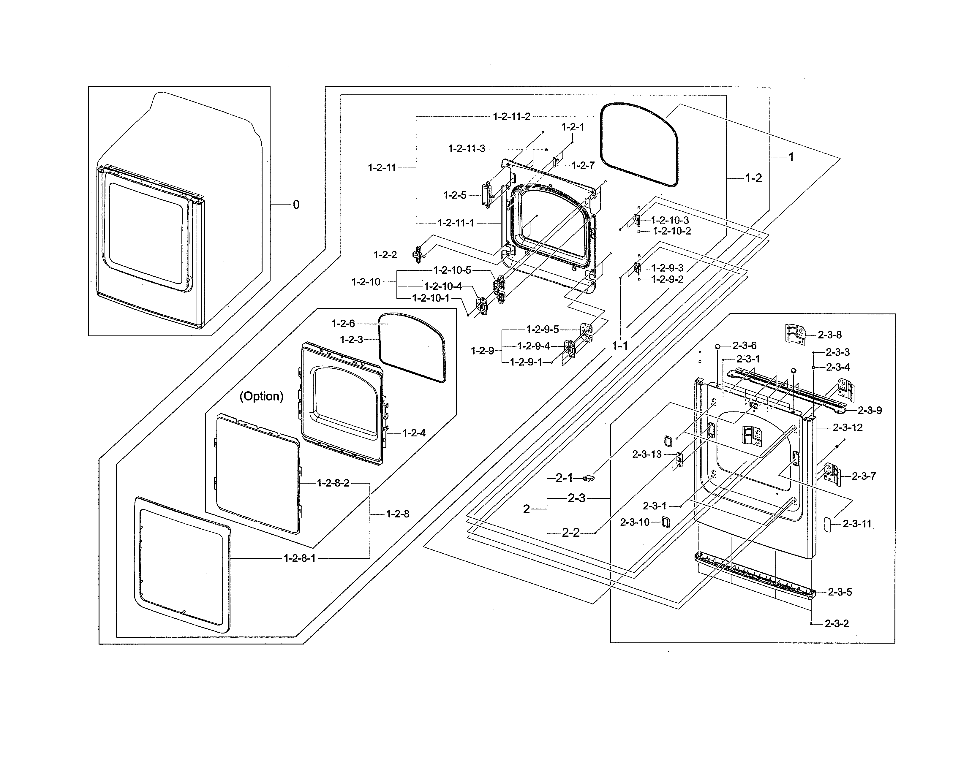 Front frame/door
