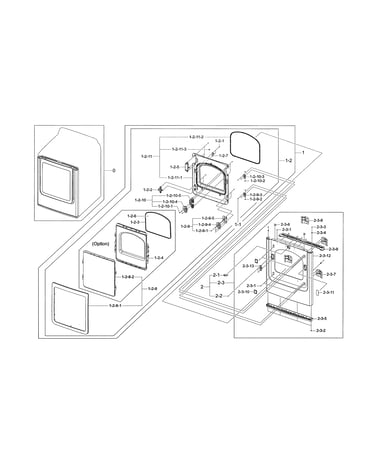 Front frame/door