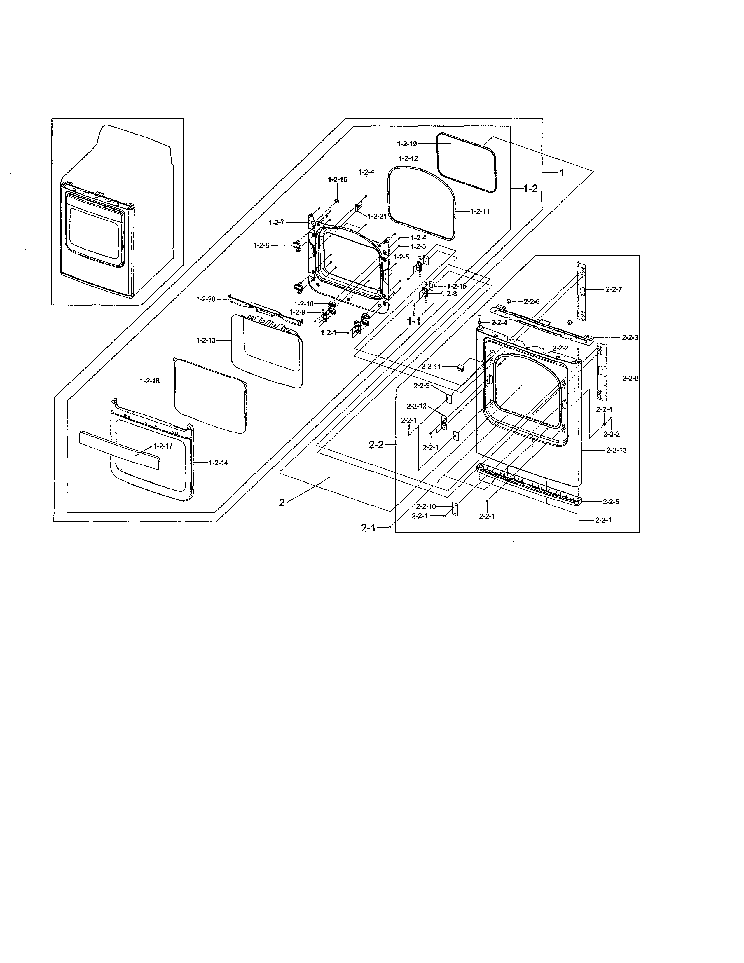 Front frame/door