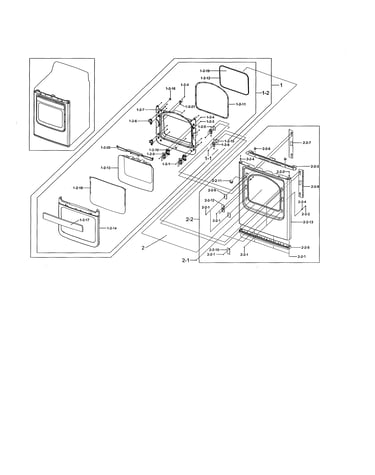 Front frame/door