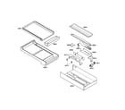 Thermador PDR364GDZS/04 griddle plate/heat shield diagram