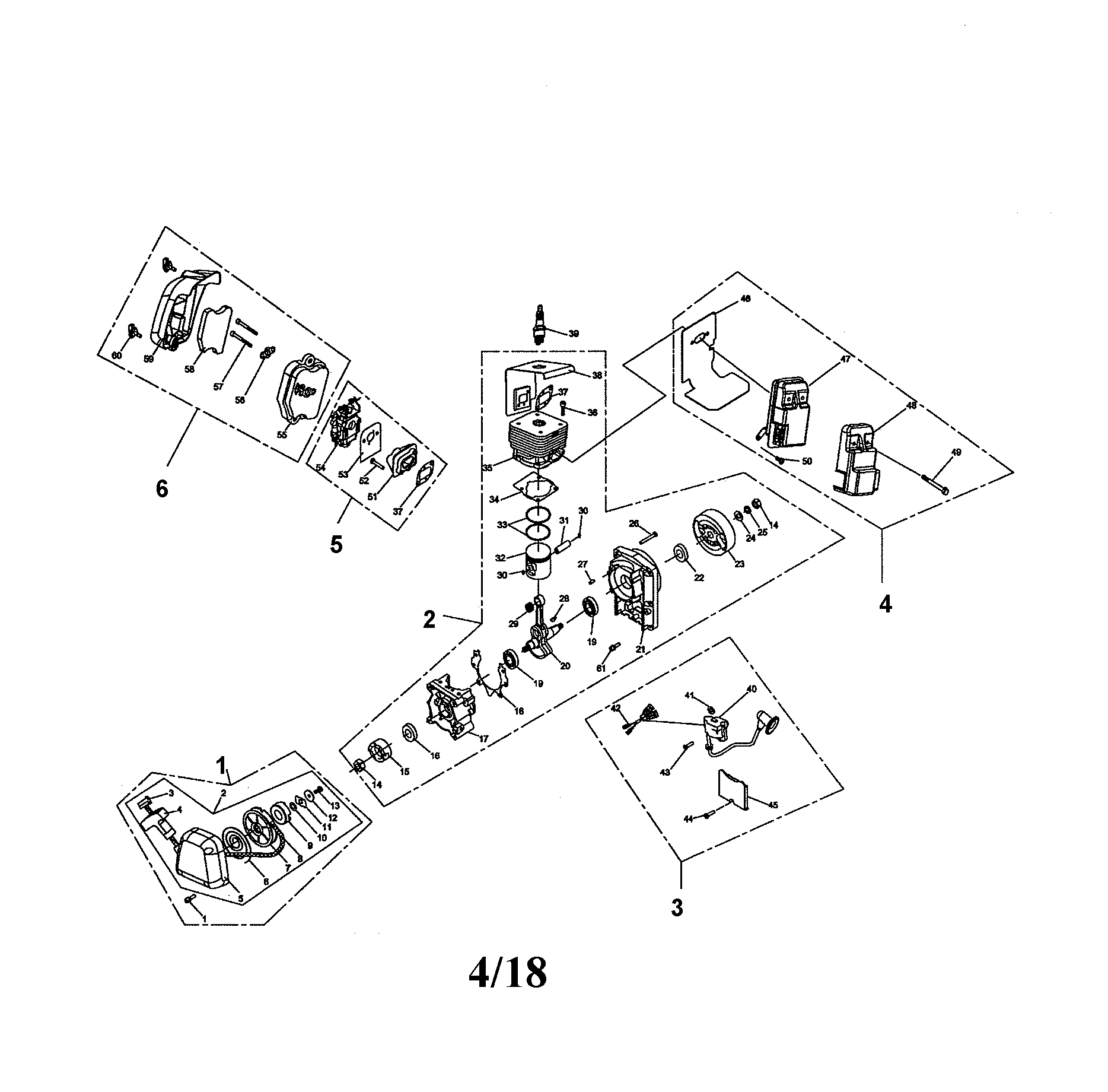 Starter/engine assembly