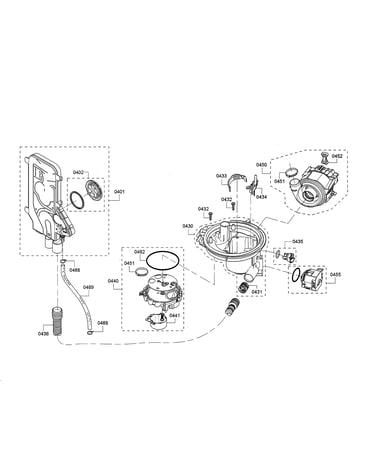 Water inlet/heat pump/sump