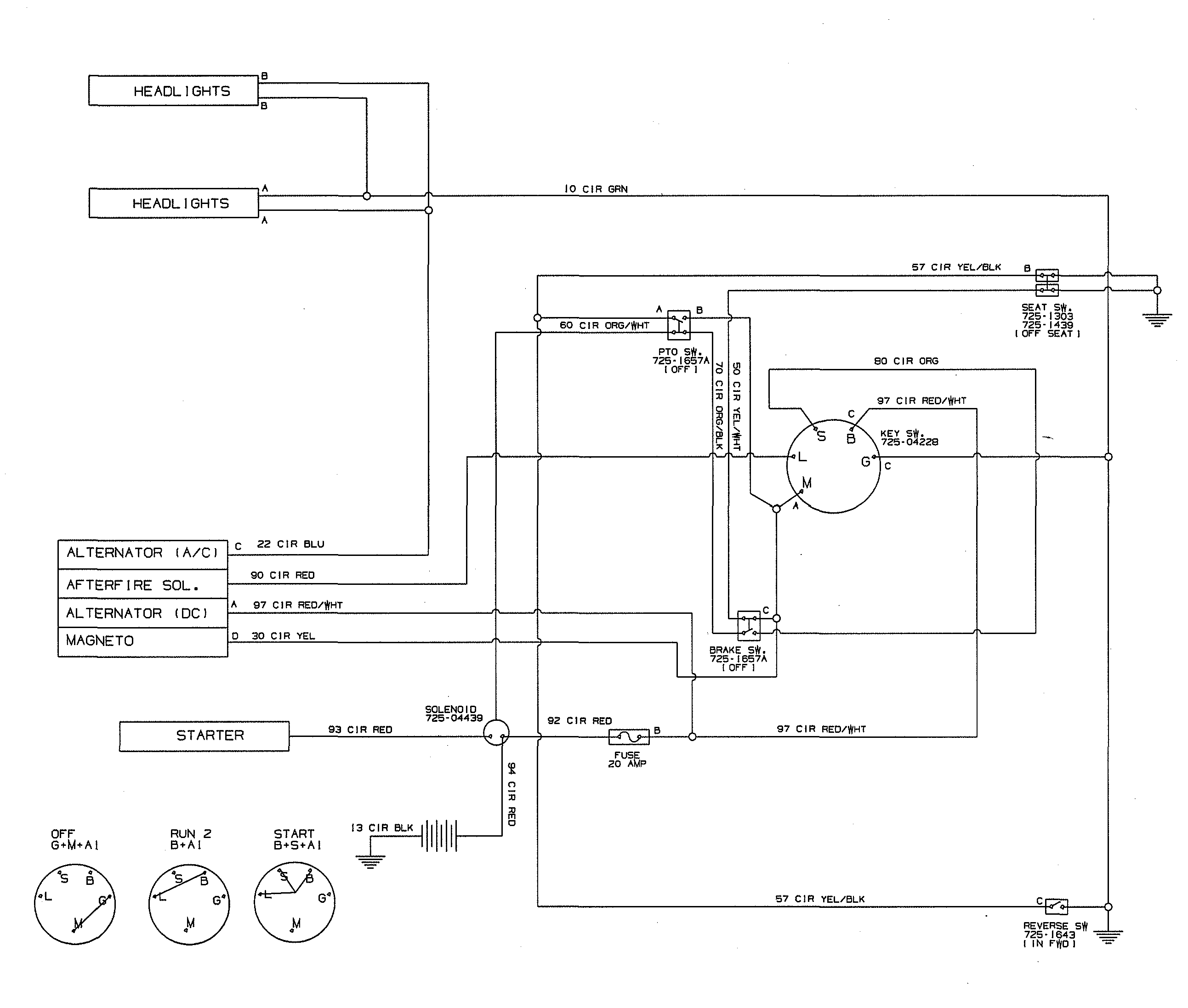 Wiring harness schematic - 725-04567g