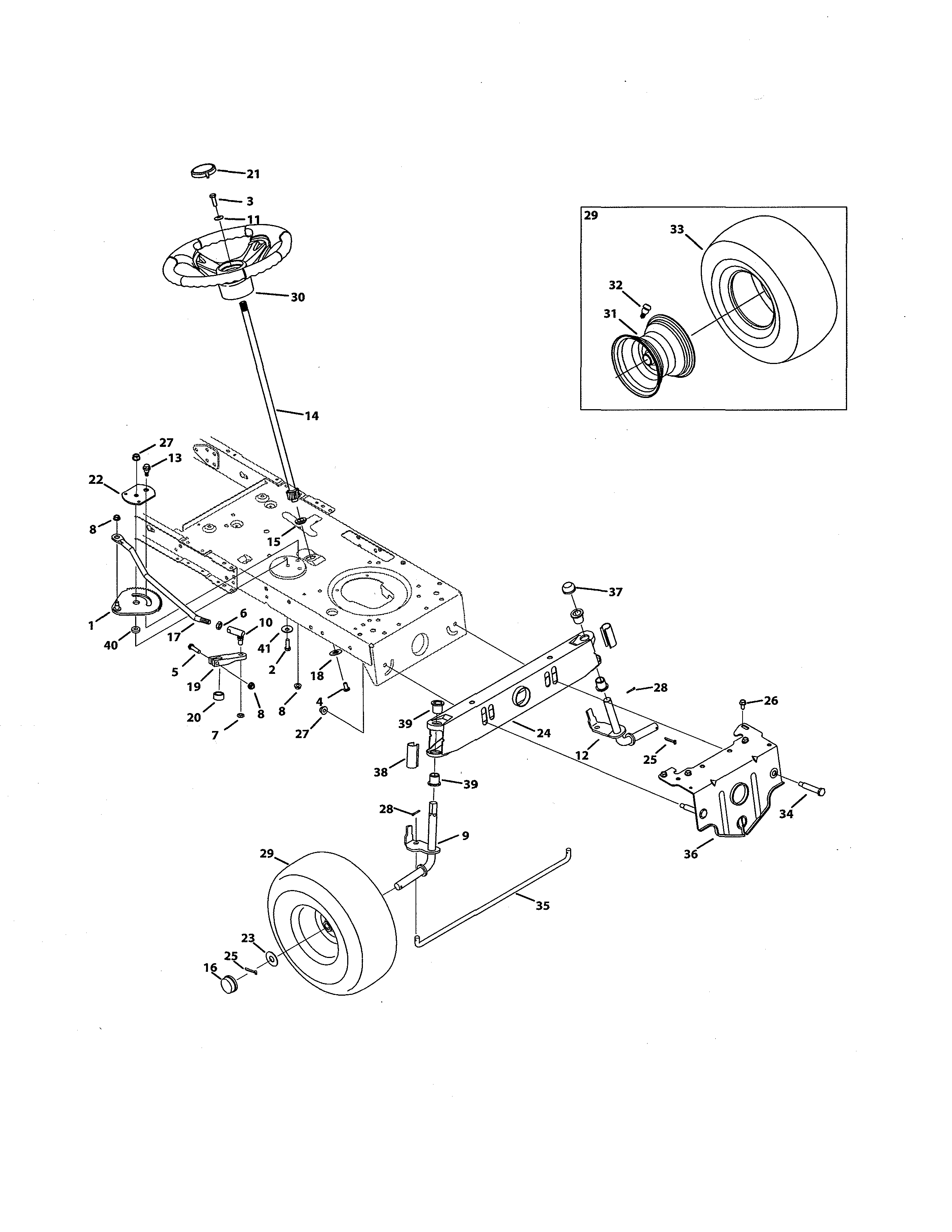 Front end steering