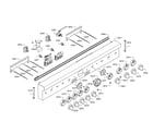 Thermador PRD48JDSGU/10 facia panel/knobs diagram