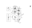 Thermador PRD48JDSGU/10 ignition/electrode diagram