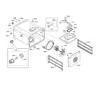 Thermador PRD48JDSGU/10 fan/lamp/rack support diagram