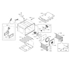 Thermador PRD48JDSGU/10 lamp/bake element/rack support diagram