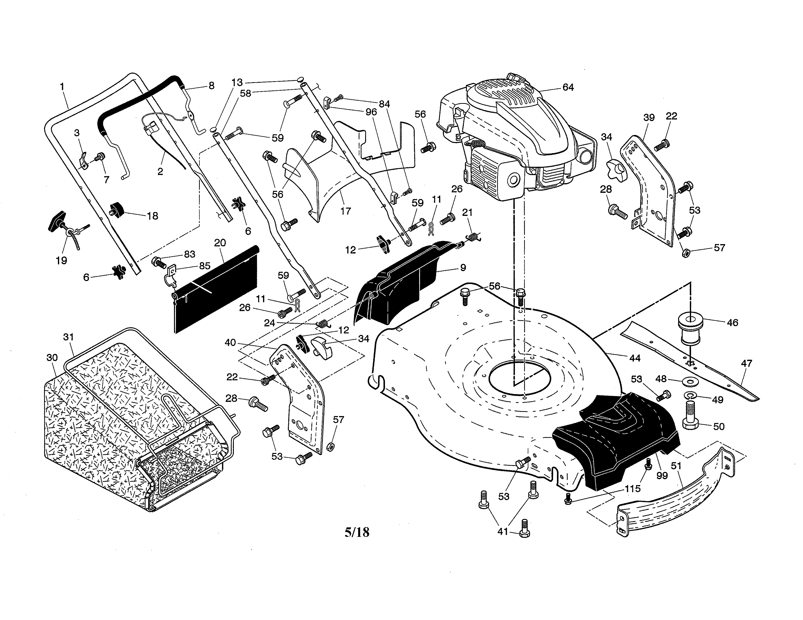 Engine/housing/handle