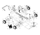 Husqvarna 96145001500 drive control/gearcase/wheels diagram