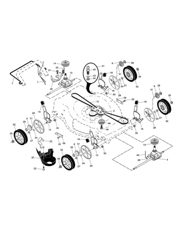 Drive control/gearcase/wheels