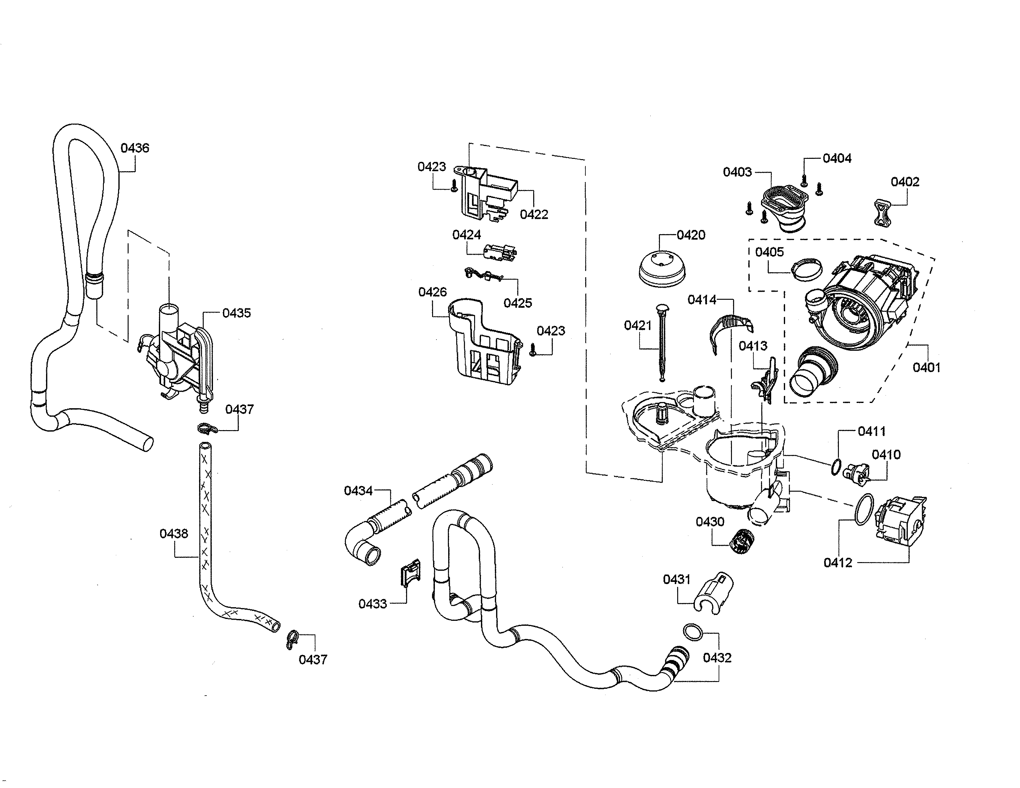 Heat pump/water inlet