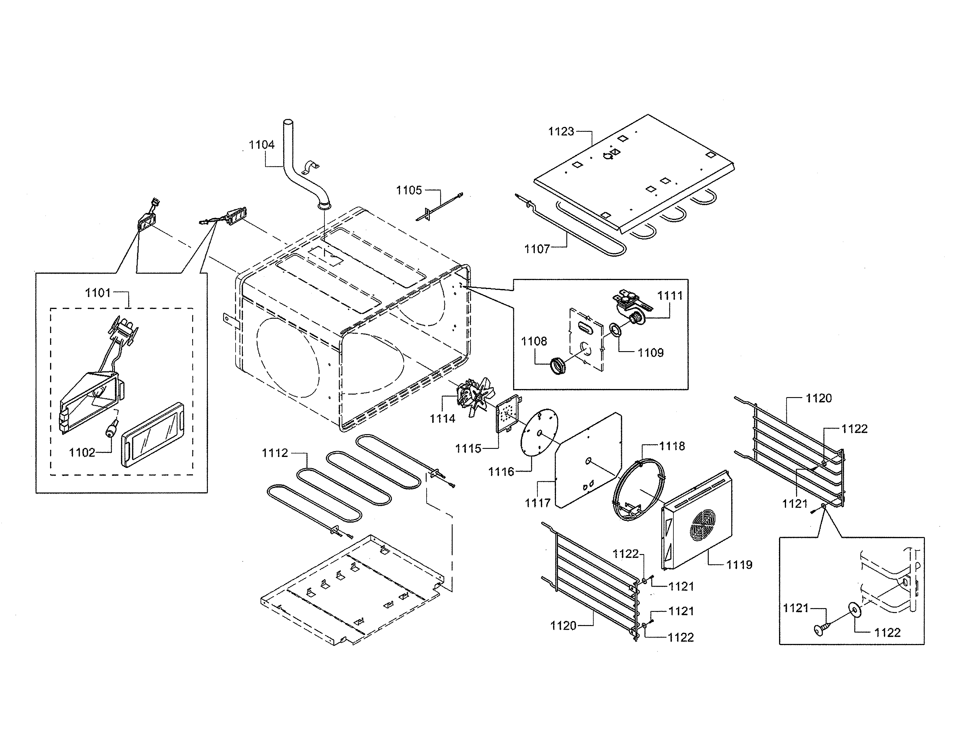 Motor/bake element