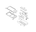 Thermador PDR364GDZS/06 griddle frame/heat shield box diagram