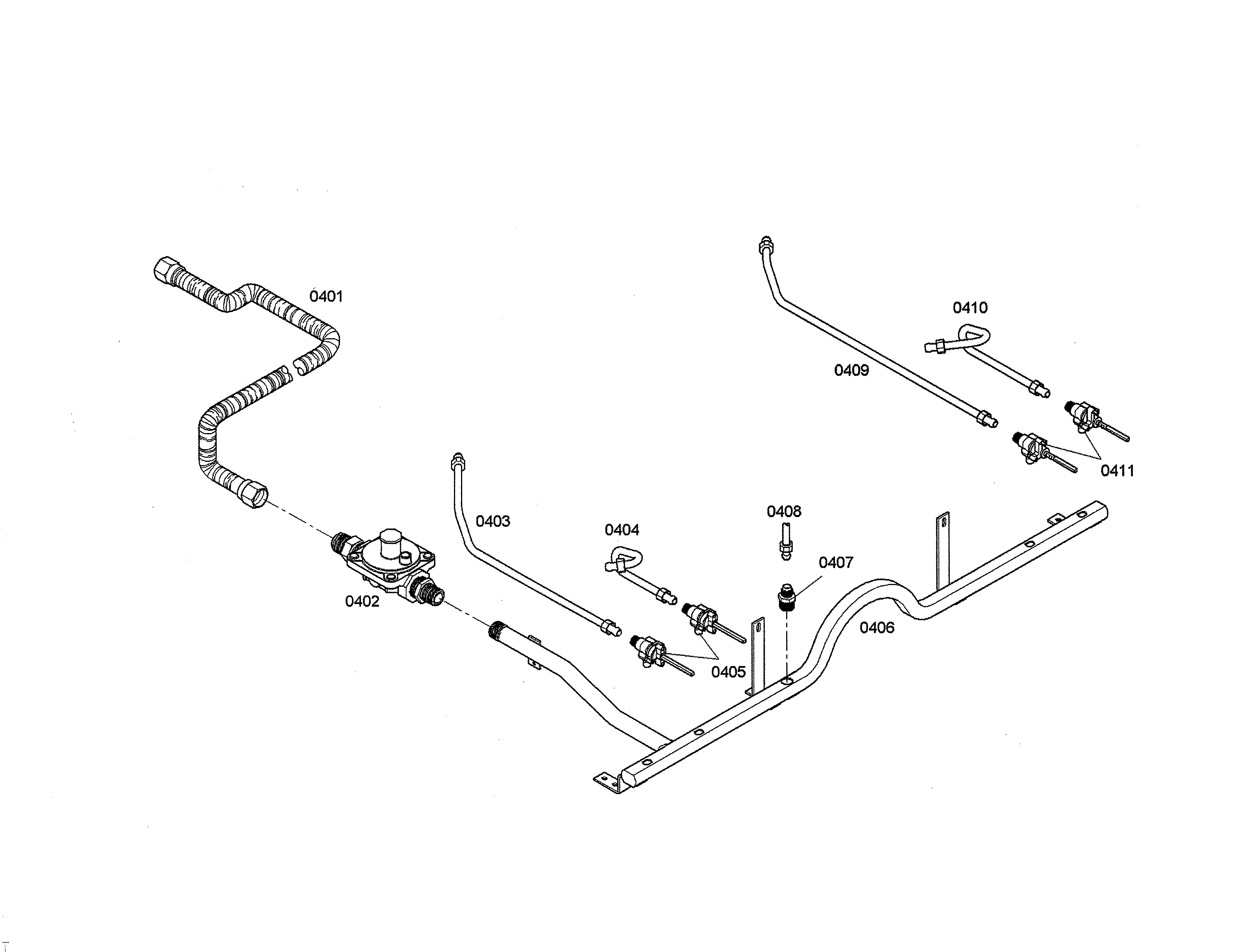 Regulator/gas lines