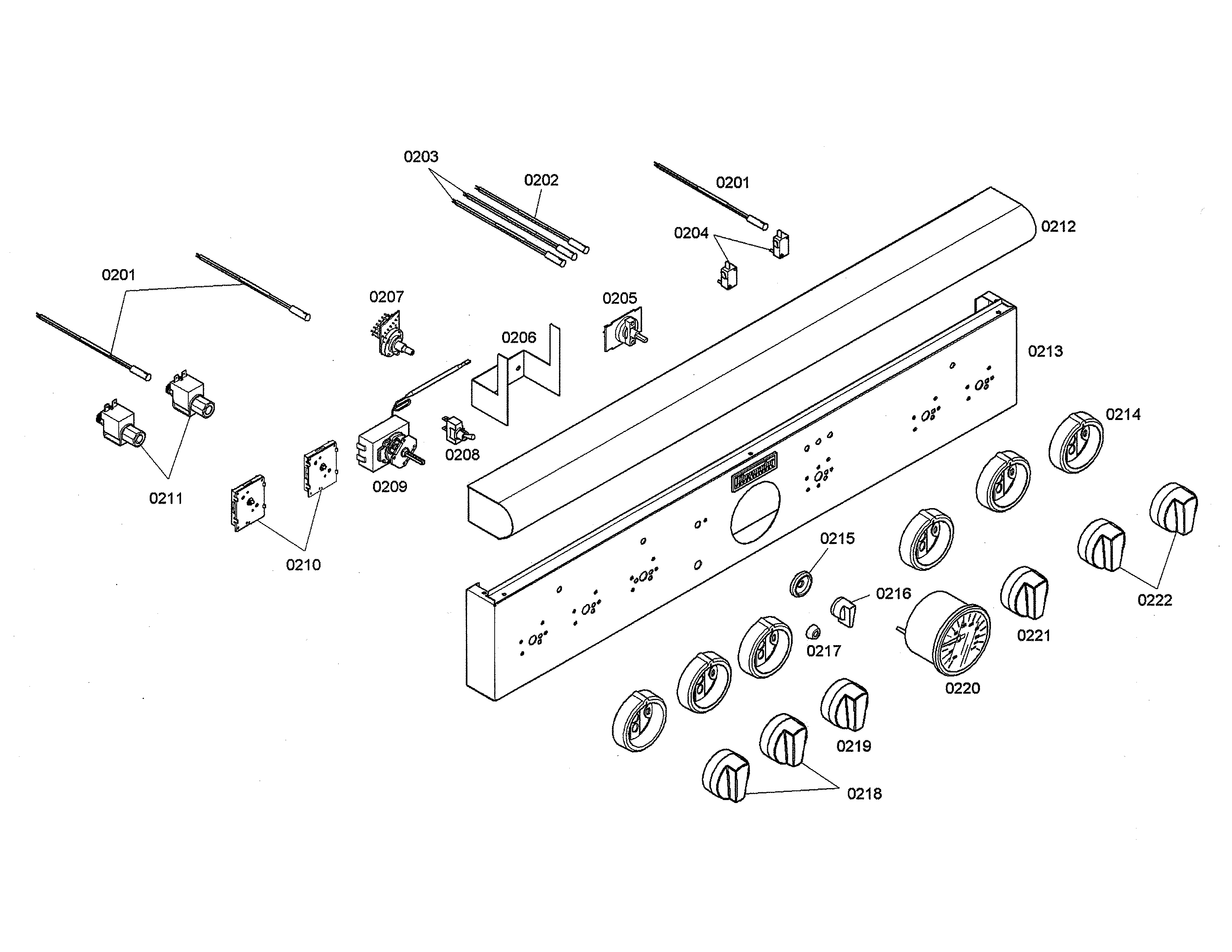 CONTROL PANEL/KNOBS/THERMOSTAT